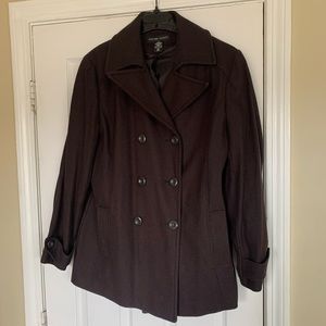 Womens Dark Brown Peacoat
